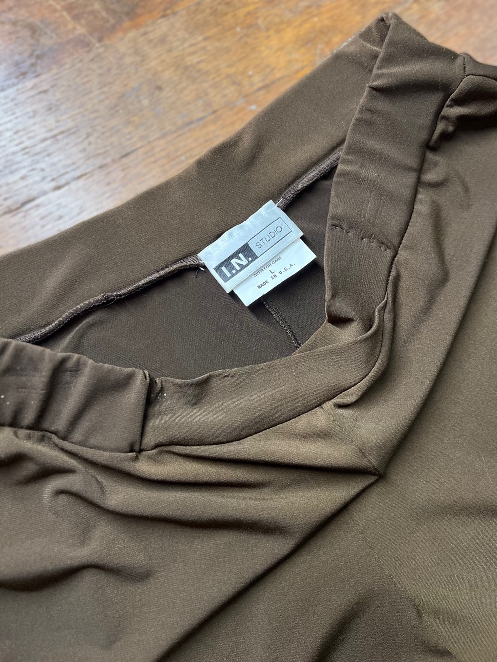 I.N. Studio Wide-Leg Culotte Pants in Brown - Picture 3 of 3